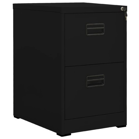 vidaXL Armario archivador de acero negro 46x62x72,5 cm