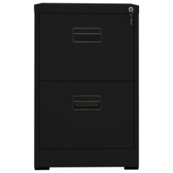vidaXL Armario archivador de acero negro 46x62x72,5 cm