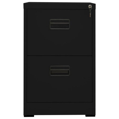vidaXL Armario archivador de acero negro 46x62x72,5 cm
