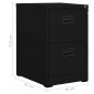 vidaXL Armario archivador de acero negro 46x62x72,5 cm vidaXL Armario archivador de acero negro 46x62x72,5 cm