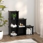 vidaXL Estantería de cubos con 6 compartimentos negro PP vidaXL Estantería de cubos con 6 compartimentos negro PP