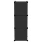 vidaXL Estantería de cubos con 6 compartimentos negro PP vidaXL Estantería de cubos con 6 compartimentos negro PP