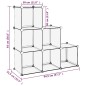 vidaXL Estantería de cubos con 6 compartimentos negro PP vidaXL Estantería de cubos con 6 compartimentos negro PP