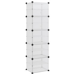 vidaXL Zapatero PP transparente 44x31,5x153,5 cm