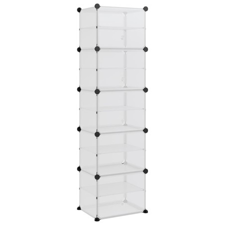 vidaXL Zapatero PP transparente 44x31,5x153,5 cm