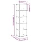 vidaXL Zapatero PP transparente 44x31,5x153,5 cm vidaXL Zapatero PP transparente 44x31,5x153,5 cm