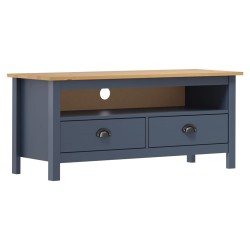 vidaXL Mueble de TV Hill madera maciza de pino gris 110x40x47 cm