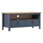 vidaXL Mueble de TV Hill madera maciza de pino gris 110x40x47 cm
