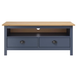 vidaXL Mueble de TV Hill madera maciza de pino gris 110x40x47 cm