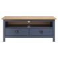 vidaXL Mueble de TV Hill madera maciza de pino gris 110x40x47 cm