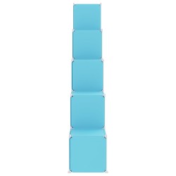 vidaXL Estantería infantil de cubos con 15 compartimentos azul PP