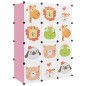vidaXL Estantería infantil de cubos con 12 compartimentos rosa PP vidaXL Estantería infantil de cubos con 12 compartimentos rosa PP