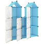 vidaXL Estantería infantil de cubos con 8 compartimentos azul PP vidaXL Estantería infantil de cubos con 8 compartimentos azul PP