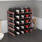 vidaXL Botellero para 20 botellas madera maciza de pino marrón vidaXL Botellero para 20 botellas madera maciza de pino marrón
