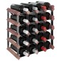 vidaXL Botellero para 20 botellas madera maciza de pino marrón vidaXL Botellero para 20 botellas madera maciza de pino marrón