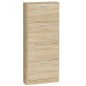 vidaXL Mueble zapatero madera contrachapada color roble 59x17x150 cm vidaXL Mueble zapatero madera contrachapada color roble 59x17x150 cm