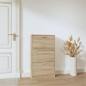 vidaXL Mueble zapatero madera contrachapada color roble 59x17x108 cm vidaXL Mueble zapatero madera contrachapada color roble 59x17x108 cm