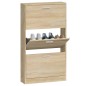 vidaXL Mueble zapatero madera contrachapada color roble 59x17x108 cm vidaXL Mueble zapatero madera contrachapada color roble 59x17x108 cm