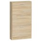 vidaXL Mueble zapatero madera contrachapada color roble 59x17x108 cm vidaXL Mueble zapatero madera contrachapada color roble 59x17x108 cm