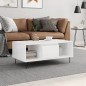 vidaXL Mesa de centro madera contrachapada blanco brillo 90x50x36,5 cm vidaXL Mesa de centro madera contrachapada blanco brillo 90x50x36,5 cm
