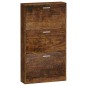 vidaXL Mueble zapatero madera contrachapada roble ahumado 59x17x108 cm vidaXL Mueble zapatero madera contrachapada roble ahumado 59x17x108 cm