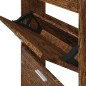 vidaXL Mueble zapatero madera contrachapada roble ahumado 59x17x108 cm vidaXL Mueble zapatero madera contrachapada roble ahumado 59x17x108 cm