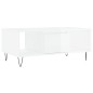 vidaXL Mesa de centro madera contrachapada blanco brillo 90x50x36,5 cm vidaXL Mesa de centro madera contrachapada blanco brillo 90x50x36,5 cm