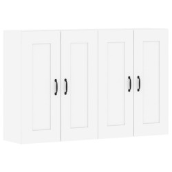 vidaXL Armarios de pared 2 uds madera de ingeniería blanco