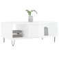 vidaXL Mesa de centro madera contrachapada blanco brillo 90x50x36,5 cm vidaXL Mesa de centro madera contrachapada blanco brillo 90x50x36,5 cm