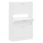 vidaXL Mueble zapatero madera contrachapada blanco 63x24x103 cm
