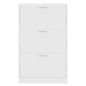 vidaXL Mueble zapatero madera contrachapada blanco 63x24x103 cm