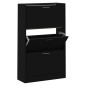 vidaXL Mueble zapatero madera contrachapada negro 63x24x103 cm vidaXL Mueble zapatero madera contrachapada negro 63x24x103 cm