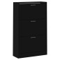 vidaXL Mueble zapatero madera contrachapada negro 63x24x103 cm vidaXL Mueble zapatero madera contrachapada negro 63x24x103 cm