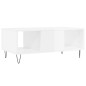 vidaXL Mesa de centro madera contrachapada blanco brillo 90x50x36,5 cm vidaXL Mesa de centro madera contrachapada blanco brillo 90x50x36,5 cm