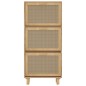 vidaXL Zapatero madera contrachapada marrón ratán natural 52x25x115 cm vidaXL Zapatero madera contrachapada marrón ratán natural 52x25x115 cm
