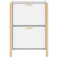 vidaXL Mueble zapatero madera contrachapada blanco 57,5x33x80 cm