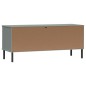 vidaXL Zapatero con patas metal OSLO madera maciza gris 106x35x45 cm vidaXL Zapatero con patas metal OSLO madera maciza gris 106x35x45 cm