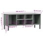 vidaXL Zapatero con patas metal OSLO madera maciza gris 106x35x45 cm vidaXL Zapatero con patas metal OSLO madera maciza gris 106x35x45 cm