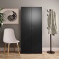 vidaXL Mueble zapatero de madera contrachapada negro 80x35,5x180 cm vidaXL Mueble zapatero de madera contrachapada negro 80x35,5x180 cm