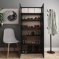 vidaXL Mueble zapatero de madera contrachapada negro 80x35,5x180 cm vidaXL Mueble zapatero de madera contrachapada negro 80x35,5x180 cm