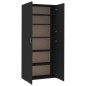 vidaXL Mueble zapatero de madera contrachapada negro 80x35,5x180 cm vidaXL Mueble zapatero de madera contrachapada negro 80x35,5x180 cm
