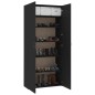 vidaXL Mueble zapatero de madera contrachapada negro 80x35,5x180 cm vidaXL Mueble zapatero de madera contrachapada negro 80x35,5x180 cm
