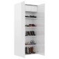 vidaXL Mueble zapatero contrachapada blanco brillo 80x35,5x180 cm vidaXL Mueble zapatero contrachapada blanco brillo 80x35,5x180 cm