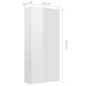 vidaXL Mueble zapatero contrachapada blanco brillo 80x35,5x180 cm vidaXL Mueble zapatero contrachapada blanco brillo 80x35,5x180 cm