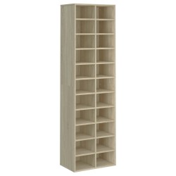 vidaXL Mueble zapatero de madera contrachapada color roble 54x34x183cm