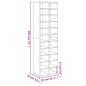 vidaXL Mueble zapatero de madera contrachapada color roble 54x34x183cm vidaXL Mueble zapatero de madera contrachapada color roble 54x34x183cm