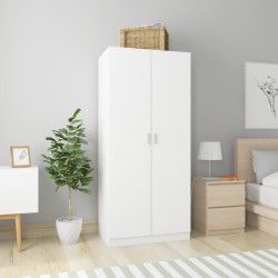 vidaXL Armario de madera contrachapada blanco 80x52x180 cm