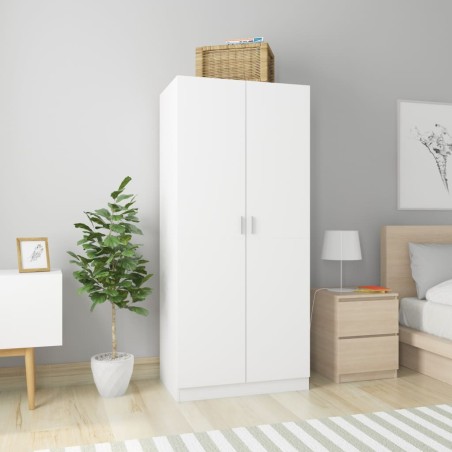 vidaXL Armario de madera contrachapada blanco 80x52x180 cm
