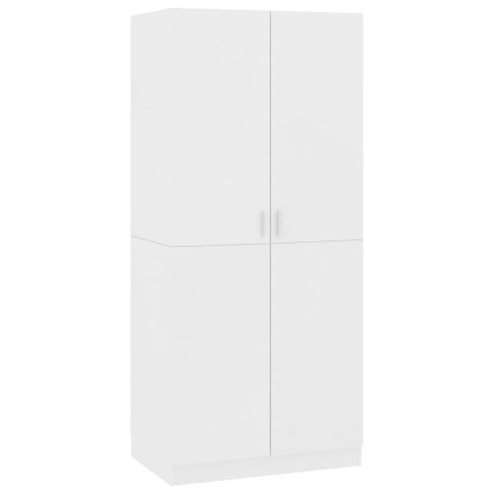 vidaXL Armario de madera contrachapada blanco 80x52x180 cm