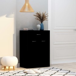 vidaXL Mueble zapatero de madera contrachapada negro 60x35x84 cm